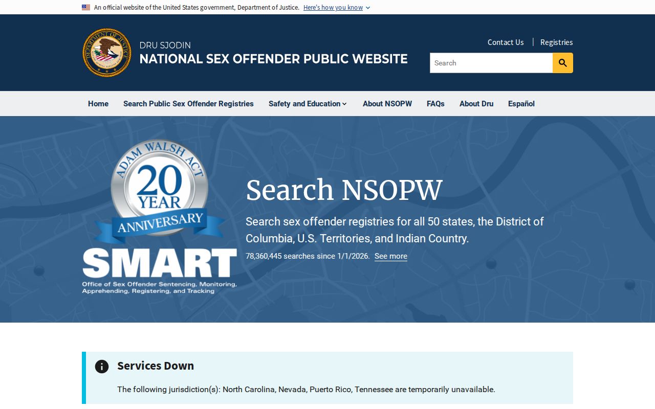 Monroe County sex offender check supplemented by the national NSOPW search